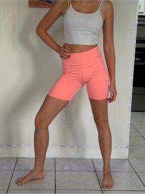 Victoria's Secret Neon Coral Bike Shorts